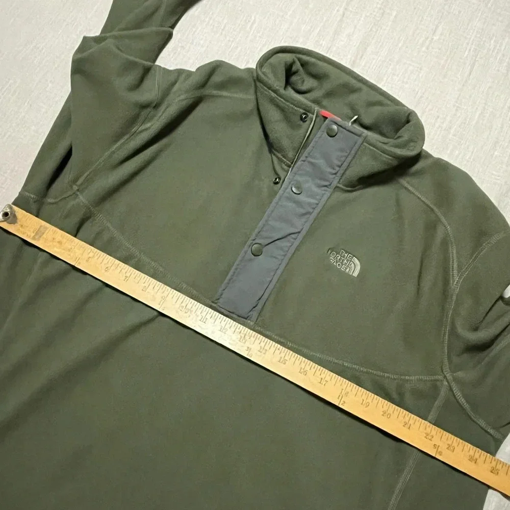 The North Face Cragmont quarter snap fleece olive army green measures as size 2x